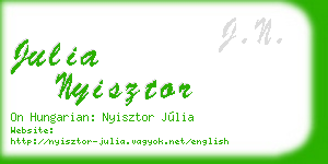 julia nyisztor business card